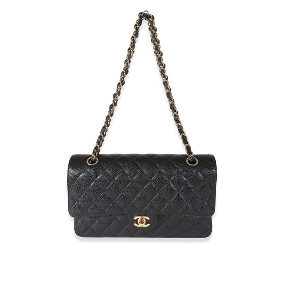 Chanel Black Quilted Caviar Medium Classic Double Flap Bag - Picture 6 of 6